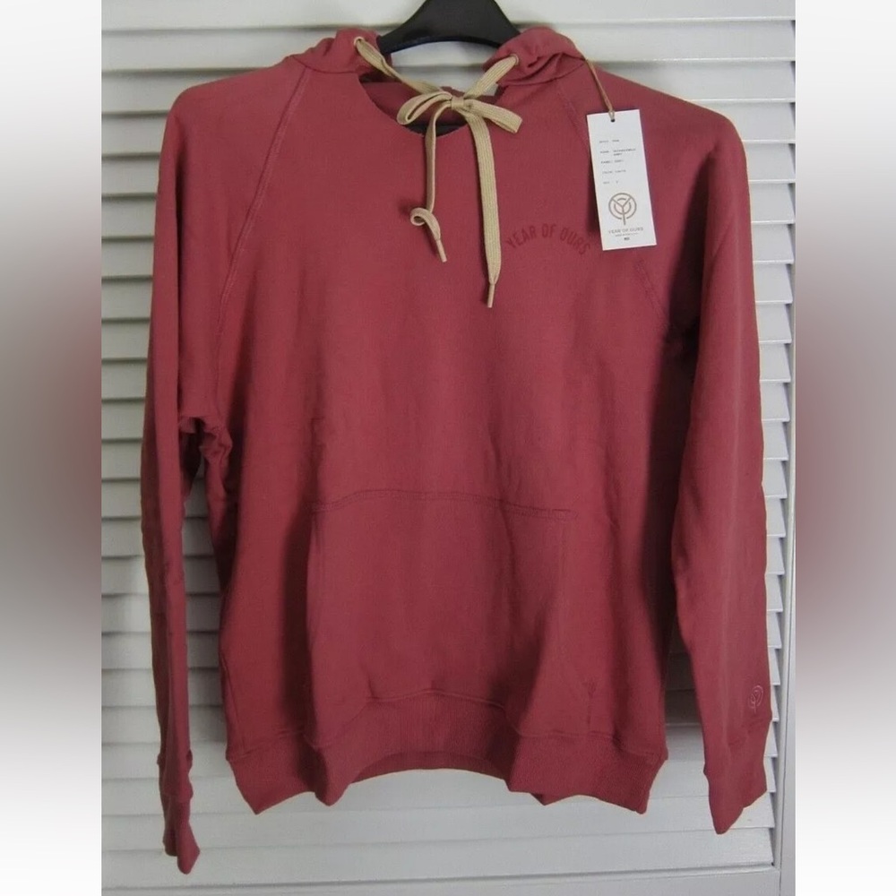 NWT Womens Year of Ours Hooded Sweatshirt in Mauve